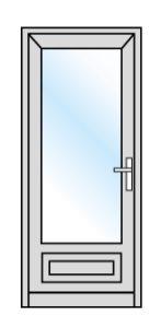 Rubrique Porte_Styles_Porte grand vitrage avec chassis ouvrant_Photo