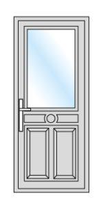 Rubrique Porte_Styles_Porte semi-vitree avec chassis ouvrant_Photo