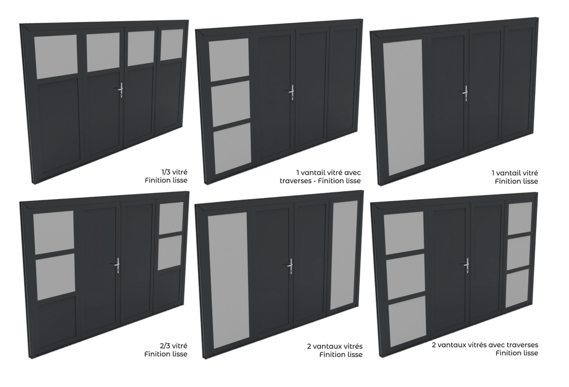 Les différentes configurations de vitrage pour sa porte de garage pliante - Weisz Choisir sa porte de garage pliante Une porte de garage « style atelier » avec de larges vitres