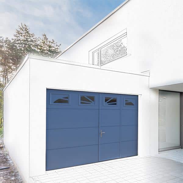 Porte de garage sectionnelle -dblenerv-hublot soleil Choisir les hublots de sa porte de garage - hublot soleil