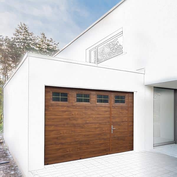 Porte de garage sectionnelle-nervcentr-hublot avec croissillon en laiton intégré - Weisz Clamart Choisir les hublots de sa porte de garage : hublot avec croissillon en laiton intégré