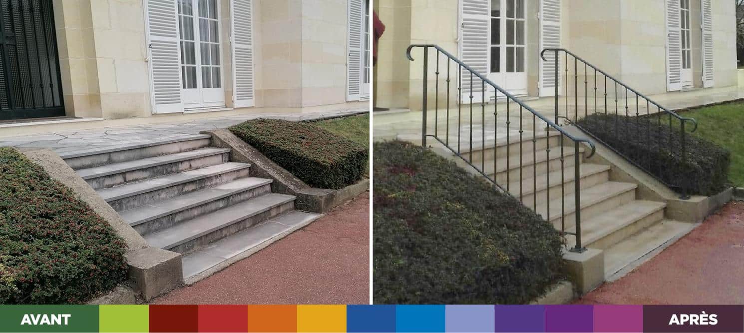 Réalisation Weisz à Sceaux - Avant-Après Installation de garde-corps extérieur pour escalier