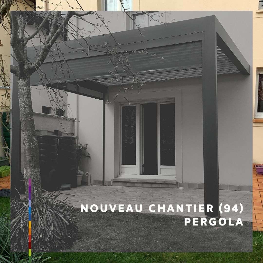 Nouveau chantier, installation d'un pergola à Cachan
