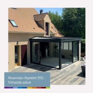 Extension du salon avec installation d’une véranda salon à Vauhallan - Essonne - WEISZ