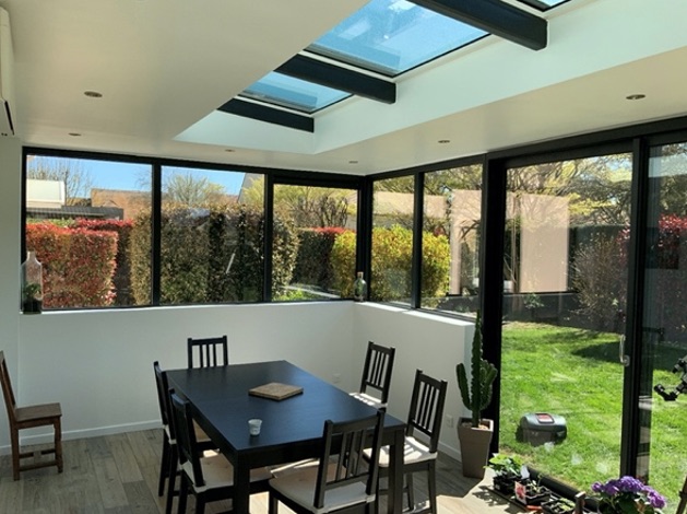 Véranda avec puits de lumière 91 vue intérieur 2- Weisz Véranda avec puits de lumière 91 vue intérieur 2- Weisz