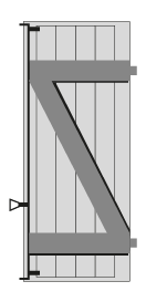illustration volet battant assemblée -barres et écharpe - weisz