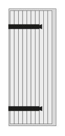 illustration volet battant assemblée -Sans motif (lames verticales ou horizontales) - weisz