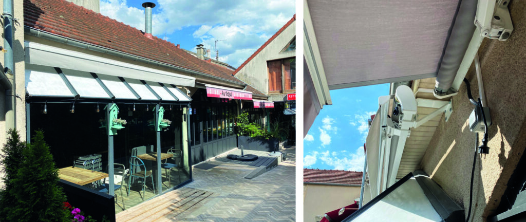 WEISZ- store sur toit véranda - adaptation technique - expert stores toiles sur mesure