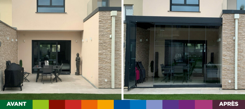 Pergola bioclimatique à Morangis (91)