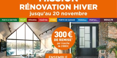 Mission Rénovation Hiver 300 euros par tranche de 2000 euros d'achat jusqu'au 20 novembre 2024