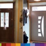 Avant après / renforcer isolation grâce à une porte d'entrée