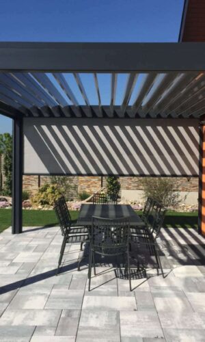 Modularité des pergolas bioclimatiques à lames retractables - WEISZ