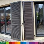 Avant / après pour le remplacement de volets battants sur paris